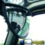Grotehoek-achteruitkijkspiegel voor heftrucks/kijkafstand 1 m/spiegelgrootte 270x135x75 mm (bxhxd)/uit stootvast acrylglas/180 graden zicht/bevestiging van spiegel door een universele houder