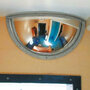 MORION controlespiegel uit roestvrij edelstaal/spiegelgrootte 500x250 mm (bxh) /kijkafstand 5 m/ideaal tegen vandalisme/helder beeld/bevestigd in een stalen kader