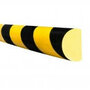 Stootrand zelfklevend cirkel 40/32/ter bescherming van oppervlakten/lengte 5 meter/polyurethaan/geel-zwart/voor binnen- en buitenbereik