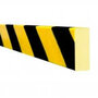 Stootrand zelfklevend rechthoek 50/20/ter bescherming van oppervlakten/lengte 5 meter/polyurethaan/geel-zwart/voor binnen- en buitenbereik
