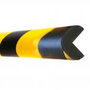 Stootrand magnetisch hoek 30/30/ter bescherming van randen/lengte 1 meter/polyurethaan/geel-zwart/voor binnen- en buitenbereik