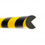 Stootrand magnetisch cirkel 40/40/ter bescherming van randen/lengte 1 meter/polyurethaan/geel-zwart/voor binnen- en buitenbereik