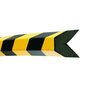 Stootrand zelfklevend trapezium 40/40/ter bescherming van randen/lengte 1 meter/polyurethaan/geel-zwart/voor binnen- en buitenbereik