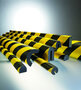 Stootrand zelfklevend hoek 60/60/ter bescherming van randen/lengte 1 meter/polyurethaan/geel-zwart/voor binnen- en buitenbereik