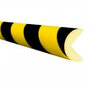 Stootrand zelfklevend cirkel 40/40/ter bescherming van randen/lengte 5 meter/polyurethaan/geel-zwart/voor binnen- en buitenbereik
