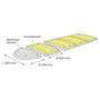 Standaardelement SafeRide 50 verkeersdrempel/afmetingen 900x500x50 mm (lxbxh)/hoog belastbaar/met gele reflecterend elementen/zwart-geel