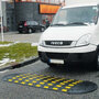 Standaardelement SafeRide 75 verkeersdrempel/afmetingen 900x500x75 mm (lxbxh)/hoog belastbaar/met gele reflecterend elementen/zwart-geel