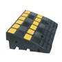 MORION rubberen drempelhulp/afmetingen 300x600x150 mm (lxbxh)/anti-slip oppervalk/zwart-geel reflecterend