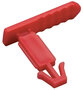 Plombe -Verzegeling voor kunststof dekselkisten - zegel is éénmalig te gebruiken/polypropyleen/rood/verpakkingseenheid: 500 stuks