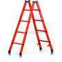 Trap tweezijdig oploopbaar type EFA B - glasvezelversterkte kunststof trap met sporten/ladderlengte 1,88 m/werkhoogte ca. 3,10 m/aantal treden 2x6