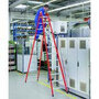 Trap tweezijdig oploopbaar type EFAmix B - glasvezelversterkte trap met aluminium sporten/ladderlengte 1,34 m/werkhoogte ca. 2,60 m/aantal treden 2x4