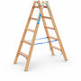 Houten trap tweezijdig oploopbaar type Crestastep B - met sporten van beukenhout/ladderlengte 1,53 m/werkhoogte ca. 2,80 m/aantal treden 2x5