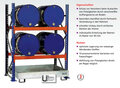 46973-Aanbouwset milieustelling  - ca. 2500x2225x800mm/voor 9 x 200 liter vaten liggend/1 opvangbak(396 liter)