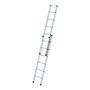 Aluminium 2-delige opsteekladder  - zonder stabilisatiebalk/werkhoogte 4.1 m/ladderlengte uitgeschoven 2.96 m/ladderlengte ingeschoven 1.94 m/aantal sporten 2x6/breedte ladder 420 mm