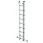 Aluminium 2-delige opsteekladder  - met Nivello stabilisatiebalk/werkhoogte 5.2 m/ladderlengte uitgeschoven 4.08 m/ladderlengte ingeschoven 2.5 m/aantal sporten 2x8/breedte ladder 420 mm