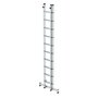 Aluminium 2-delige opsteekladder  - met Nivello stabilisatiebalk/werkhoogte 6 m/ladderlengte uitgeschoven 4.92 m/ladderlengte ingeschoven 3 m/aantal sporten 2x10/breedte ladder 420 mm