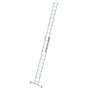 Aluminium 2-delige opsteekladder  - met Nivello stabilisatiebalk/werkhoogte 7.2 m/ladderlengte uitgeschoven 6.04 m/ladderlengte ingeschoven 3.62 m/aantal sporten 2x12/breedte ladder 420 mm