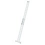Aluminium 2-delige optrekladder  - met stabilisatiebalk/werkhoogte 8.3 m/ladderlengte uitgeschoven 7.22 m/ladderlengte ingeschoven 4.18 m/aantal sporten 2x14/breedte ladder 420 mm