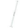 Aluminium 2-delige optrekladder  - met stabilisatiebalk/werkhoogte 10.3 m/ladderlengte uitgeschoven 9.18 m/ladderlengte ingeschoven 5.3 m/aantal sporten 2x18/breedte ladder 420 mm