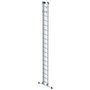 Aluminium 2-delige optrekladder  - met stabilisatiebalk/werkhoogte 10.3 m/ladderlengte uitgeschoven 9.18 m/ladderlengte ingeschoven 5.3 m/aantal sporten 2x18/breedte ladder 420 mm