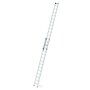 Aluminium 2-delige optrekladder  - zonder stabilisatiebalk/werkhoogte 8.3 m/ladderlengte uitgeschoven 7.22 m/ladderlengte ingeschoven 4.18 m/aantal sporten 2x14/breedte ladder 420 mm