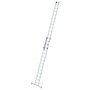 Aluminium 2-delige optrekladder  - met Nivello stabilisatiebalk/werkhoogte 8.3 m/ladderlengte uitgeschoven 7.22 m/ladderlengte ingeschoven 4.18 m/aantal sporten 2x14/breedte ladder 420 mm