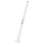 Aluminium 2-delige optrekladder  - met Nivello stabilisatiebalk/werkhoogte 9.4 m/ladderlengte uitgeschoven 8.34 m/ladderlengte ingeschoven 4.74 m/aantal sporten 2x16/breedte ladder 420 mm