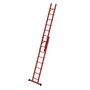 Kunststof 2-delige opsteekladder  - met stabilisatiebalk/werkhoogte 5.2 m/ladderlengte uitgeschoven 4.18 m/ladderlengte ingeschoven 2.5 m/aantal sporten 2x8/breedte ladder 420 mm