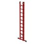Kunststof 2-delige opsteekladder  - met stabilisatiebalk/werkhoogte 6.3 m/ladderlengte uitgeschoven 5.29 m/ladderlengte ingeschoven 3 m/aantal sporten 2x10/breedte ladder 420 mm