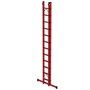 Kunststof 2-delige opsteekladder  - met stabilisatiebalk/werkhoogte 7.4 m/ladderlengte uitgeschoven 6.41 m/ladderlengte ingeschoven 3.61 m/aantal sporten 2x12/breedte ladder 420 mm