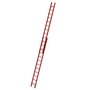 Kunststof 2-delige opsteekladder  - zonder stabilisatiebalk/werkhoogte 7.4 m/ladderlengte uitgeschoven 6.41 m/ladderlengte ingeschoven 3.61 m/aantal sporten 2x12/breedte ladder 420 mm