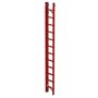 Kunststof 2-delige opsteekladder  - zonder stabilisatiebalk/werkhoogte 7.4 m/ladderlengte uitgeschoven 6.41 m/ladderlengte ingeschoven 3.61 m/aantal sporten 2x12/breedte ladder 420 mm