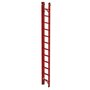 Kunststof 2-delige opsteekladder  - zonder stabilisatiebalk/werkhoogte 7.4 m/ladderlengte uitgeschoven 6.41 m/ladderlengte ingeschoven 3.61 m/aantal sporten 2x12/breedte ladder 420 mm