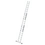 Aluminium 3-delige opsteekladder  - met stabilisatiebalk/werkhoogte 6.9 m/ladderlengte uitgeschoven 5.86 m/ladderlengte ingeschoven 2.5 m/aantal sporten 3x8/breedte ladder 500 mm