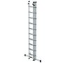 Aluminium 3-delige opsteekladder  - met stabilisatiebalk/werkhoogte 8 m/ladderlengte uitgeschoven 6.98 m/ladderlengte ingeschoven 3 m/aantal sporten 3x10/breedte ladder 500 mm