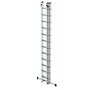 Aluminium 3-delige opsteekladder  - met stabilisatiebalk/werkhoogte 9.7 m/ladderlengte uitgeschoven 8.66 m/ladderlengte ingeschoven 3.62 m/aantal sporten 3x12/breedte ladder 500 mm