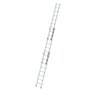 Aluminium 3-delige opsteekladder  - zonder stabilisatiebalk/werkhoogte 6.9 m/ladderlengte uitgeschoven 5.86 m/ladderlengte ingeschoven 2.5 m/aantal sporten 3x8/breedte ladder 500 mm