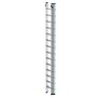 Aluminium 3-delige opsteekladder  - zonder stabilisatiebalk/werkhoogte 10.8 m/ladderlengte uitgeschoven 9.78 m/ladderlengte ingeschoven 4.18 m/aantal sporten 3x14/breedte ladder 500 mm