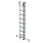 Aluminium 3-delige opsteekladder  - met Nivello stabilisatiebalk/werkhoogte 6.9 m/ladderlengte uitgeschoven 5.86 m/ladderlengte ingeschoven 2.5 m/aantal sporten 3x8/breedte ladder 500 mm