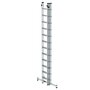 Aluminium 3-delige opsteekladder  - met Nivello stabilisatiebalk/werkhoogte 9.7 m/ladderlengte uitgeschoven 8.66 m/ladderlengte ingeschoven 3.62 m/aantal sporten 3x12/breedte ladder 500 mm