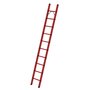 Volkunststof enkele ladder - zonder stabilisatiebalk/werkhoogte 4,1 m/ladderlengte 3 m/aantal sporten 10/breedte ladder 420 mm