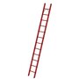 Volkunststof enkele ladder - zonder stabilisatiebalk/werkhoogte 4,7 m/ladderlengte 3,59 m/aantal sporten 12/breedte ladder 420 mm