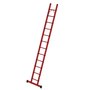Volkunststof enkele ladder - met stabilisatiebalk/werkhoogte 4,7 m/ladderlengte 3,59 m/aantal sporten 12/breedte ladder 420 mm