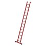 Volkunststof enkele ladder - met stabilisatiebalk/werkhoogte 5,3 m/ladderlengte 4,15 m/aantal sporten 14/breedte ladder 420 mm