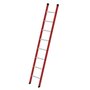 Kunststof enkele ladder - zonder stabilisatiebalk/werkhoogte3,6 m/ladderlengte 2,47 m/aantal sporten 8/breedte ladder 420 mm