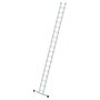 Aluminium enkele ladder - met stabilisatiebalk/werkhoogte 6.4 m/ladderlengte 5.3 m/aantal sporten 18/breedte ladder 350 mm