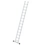 Aluminium enkele ladder  - met stabilisatiebalk/werkhoogte 5.3 m/ladderlengte 4.13 m/aantal sporten 14/breedte ladder 420 mm