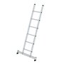 Aluminium enkele ladder  - met Nivello stabilisatiebalk/werkhoogte 3 m/ladderlengte 1.91 m/aantal sporten 6/breedte ladder 420 mm