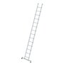 Aluminium enkele ladder  - met Nivello stabilisatiebalk/werkhoogte 5.3 m/ladderlengte 4.15 m/aantal sporten 14/breedte ladder 420 mm