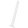 Aluminium enkele ladder  - met Nivello stabilisatiebalk/werkhoogte 6.4 m/ladderlengte 5.28 m/aantal sporten 18/breedte ladder 420 mm